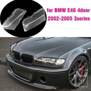 フロントヘッドライトレンズカバー BMW E46 3 2002-2005 318I 320I 323I 325I 330I 自動ランプシェードクリア