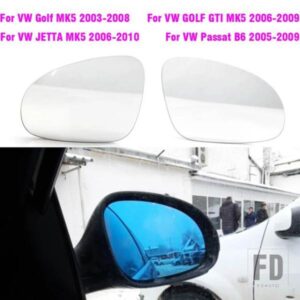 ドアバックミラー加熱ミラーブルーガラスレンズジェッタゴルフ 5 MK5 GTI パサート B6 ボラ R32 ウサギ EOS 車ミラー 2005-2009