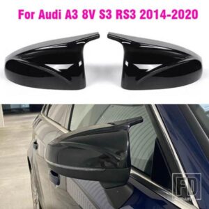 バックミラーカバーサイドミラーキャップカバーカーボン ABS アウディ A3 8V S3 RS3 2014-2020
