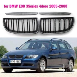 車黒フロントフードキドニーグリルグリル BMW 325I 328I 328XI 335I 335XI 330I 330XI BMW E90 91 2005-2008 ツーリング 4 ドア