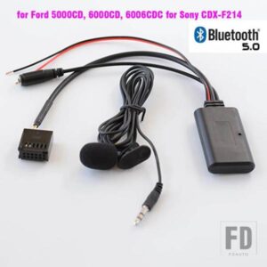 BLUETOOTH ワイヤレスマイクアダプタステレオ AUX で音楽フォードフォーカス 6000CD 5000CD モンデオフィエスタフュージョンギャラクシー C-MAX