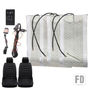 12V 2 席 4 パッド汎用カーボン加熱シート加熱ヒーター 5 レベルスイッチ冬ウォーマーカバー