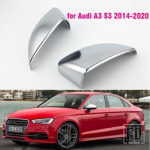 ミラーカバーアウディ A3 S3 8V 2013-2019 マットクロームバックミラーカバーキャップスタイリング