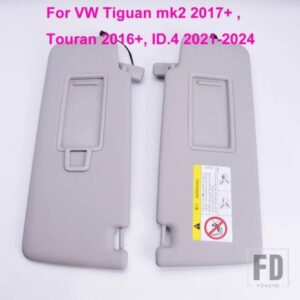 インテリアサンバイザー ミラーブラックカバー付き ティグアン MK2 AD RLINE TOURAN 5T ID.4 シュコダ コディアック RS用