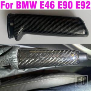 BMW E46 E90 E92 E60 E39 F30 F34 F10 F20 F32 F80 アクセサリー汎用カーボンハンドブレーキグリップカバーインテリアトリム