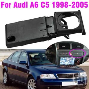 カップラック堅牢な黒ストレッチカップラックドリンクホルダーアウディ A6 C5 1998-2005 4B0862534D