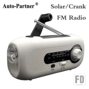 AUTO-PARTNER ハンドクランク / 太陽光発電 緊急 FM / AM ラジオ グローバル受信機のバッテリーは車自宅屋外用に交換可能