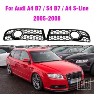 ハニカムオープンメッシュフォグライトグリルクロームアウディ A4 B7 S ライン S4 2005-2008 8E0807681F 8E0807682F