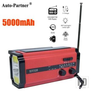 多機能ラジオ XSY-320 5000MAH AM/FM/WB ソーラー USB 充電式ポータブル緊急懐中電灯 SOS 電源銀行車用ホーム