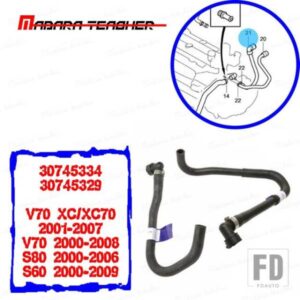 ヒーターホースボルボ S80 V70 S60 S60 V70 XC70 30745334 30745329 冷却剤ホースラジエーター上部アンダーヒーター水