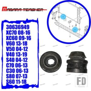 ボルボ XC60 S60 S80 S40 C70 C30 V70 V60 XC70 ウォータータンクパッド下バッファゴムラジエーターマウントブラケットクッション 30636949
