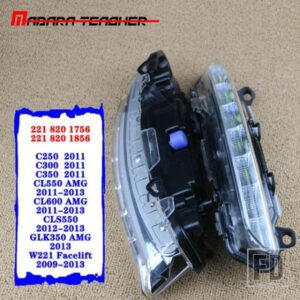 LED デイタイムランニングライトフォグランプ両方 2218201756 2218201856 メルセデスベンツ S クラス W221 S350 2009-2013