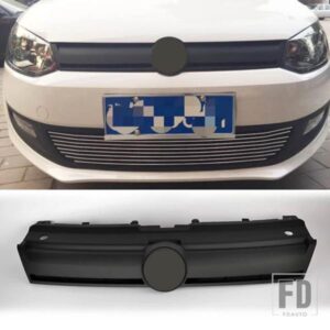 ポロ BLUEMOTION スタイルマットブラックフロントフードセンターグリルグリルフォルクスワーゲンポロスタンダード 2014 GTI 2015 2016