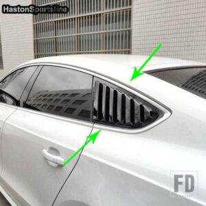 A5 リアウィンドウフェンダーグロスブラックサイドベントシールドアウディ A5 4 ドア 2008 ? 2019