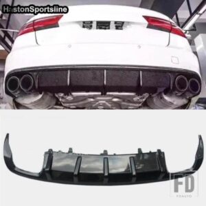 A6 C7 S6 MTM スタイルカーボンリアバンパーリップディフューザーアウディ S6 SLINE 2012-2015 カースタイリング スポーツバンパー S6 SLINE 専用