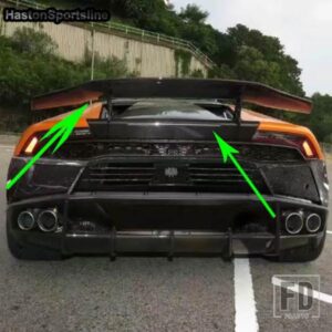 LP610 D スタイルカーボンリアトランクリップスポイラーカーウイングランボルギーニウラカン LP610 2015-18