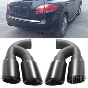 カイエン V6 V8 リア排気ヒントマフラーパイプカースタイリング 2011-14