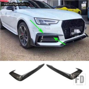 S4 B9 SLINE カーボンフロントバンパースプリッターエプロンフラップアウディ S4 SLINE 2017 ? 2019
