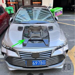 ABS ブラックフロントエンジンカバーフード ACCESORIOS パラオートトヨタアバロン 2019-2024