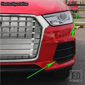 Q3 RSQ3 スタイルフロントフォグライトフォグランプトリムグリルグリルカースタイリング 2016 2017 2018 スタンダードバンパー