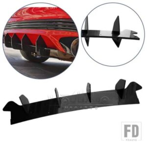 ABS ブラックカーアクセサリーリアディフューザーテールエプロンフラップスポイラーフォードフォーカスハッチバック 2019-2021