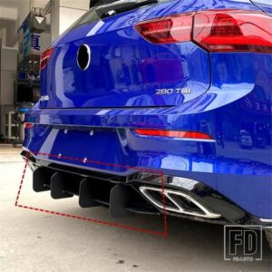 フォルクスワーゲン VW ゴルフ 8 MK8 スタンダードバンパーマットブラック ABS リアディフューザースポイラーエプロンスプリッターカーアクセサリー