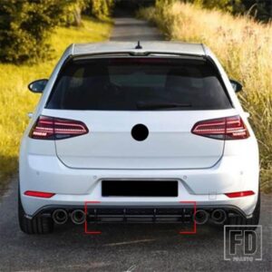 マットブラックカーアクセサリーリアバンパーディフューザーテールエプロンフラップサイドスプリッタースポイラー VW ゴルフ 7.5 R MK7.5 GTI 2017-2020