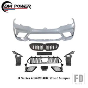 3 シリーズ G20/G28 M3C フロントバンパーに M3C スタイル PP 素材ボンネットバンパー
