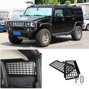 2003-09 ハマー H2 合金黒トランク両側多機能収納ラックキャリア内装部品