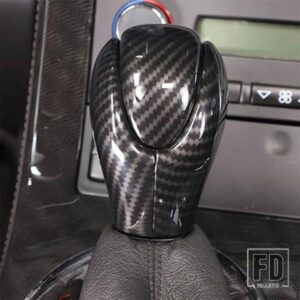 シボレーコルベット C6 2005-2013 ABS ブラック/カーボンギアシフトヘッドカバートリムステッカーカーアクセサリー
