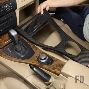 BMW 3 シリーズ E90 E92 E93 2005-12 ABS /カーボンテクスチャコンソールギアパネルフレームカバーステッカーカーアクセサリー