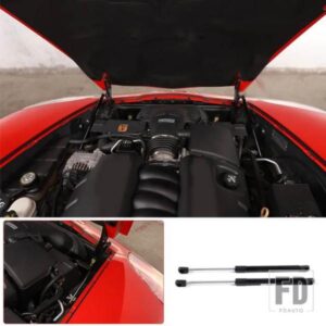 2005-2013 シボレーコルベット C6 カーボン黒ボンネット油圧ロッド車内アクセサリー 2 個