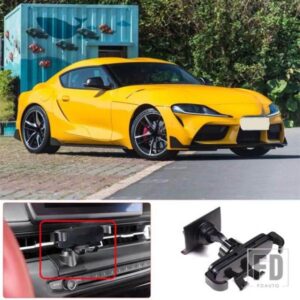 2019-2022 トヨタ GR スープラ MK5 A90 ABS ブラックカースタイリングダッシュボードエアアウトレット電話ホルダーインテリアアクセサリー