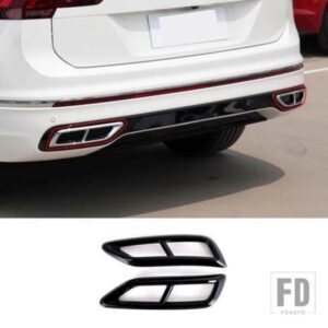 2020-2022 フォルクスワーゲンティグアン L ABS ブラックカースタイリングテール喉マフラーマフラー装飾フレームステッカーカーパーツ