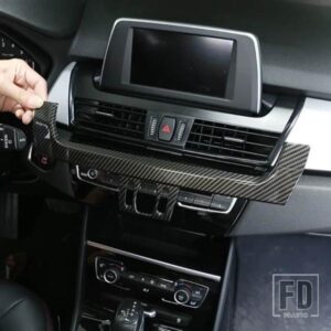 BMW 2 シリーズ F45 F46 2015-2018 ABS カーボンカーナビゲーションディスプレイボリュームコントロール下装飾プレートカーアクセサリー