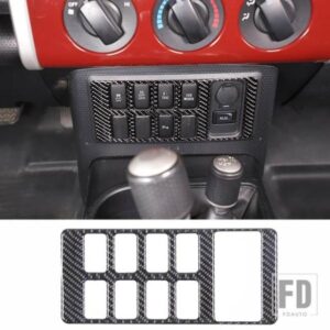 トヨタ FJ クルーザー 2007-2021 ソフトカーボン車中央運転支援トリムフレームカバー装飾ステッカーアクセサリー