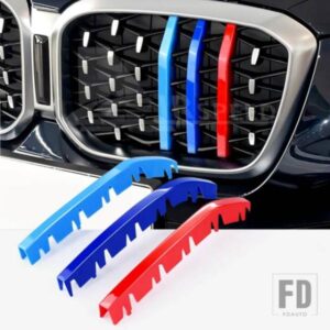 BMW X4 G02 XDRIVE30I 2022-2023 ABS フロントグリルストライプカバーグリッドストライプトリムステッカーカーアクセサリー