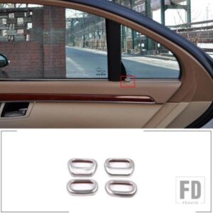 2006-2013 メルセデス ベンツ S クラス W221 ステンレスドア安全ロックカバーステッカーインテリアアクセサリー
