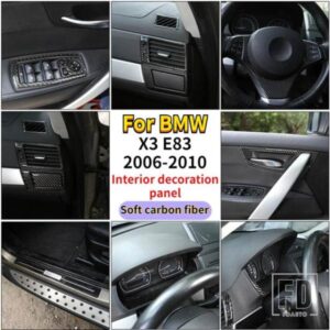 2006-2010 BMW X3 E83 ソフトカーボン室内装飾ステッカー室内装飾アクセサリー