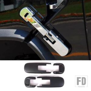 2003-2009 ハマー H2 SUV SUT ABS マットブラックスタイルカースタイリングフードサイドヒンジカバートリムステッカー外装アクセサリー
