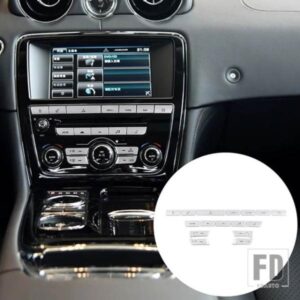 2013-2015 ジャガー XJ ステンレスカーエアコンボタンボタンステッカーインテリアアクセサリー