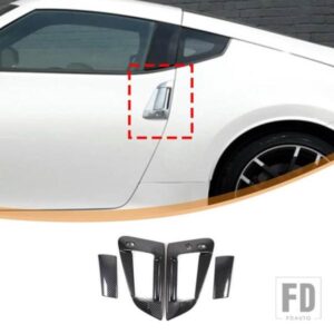 日産 370Z Z34 2009-2020 ABS カーボンアウタードアプルハンドルパネルトリムカバーカスタムアクセサリー