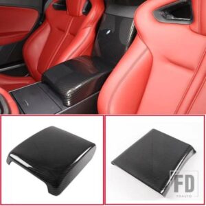 ABS カーボン 2013-2024 ジャガー F-TYPE カースタイリング中央アームレストボックスカバーステッカーカーインテリアアクセサリー
