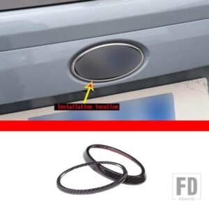 2018-2022 スバル XV ABS カーボンカースタイリングフロントとリアロゴ装飾リングステッカー外装アクセサリー