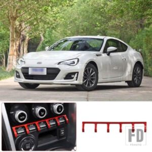 2012-2020 トヨタ 86 スバル BRZ ステンレスカーエアコンボタンディバイダーストリップ高輝度ストリップステッカー内装部品