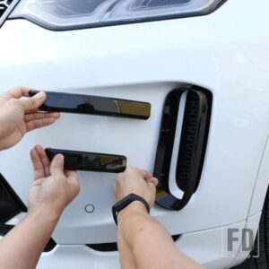 2020 ランドローバーディスカバリースポーツ ABS ブラックカースタイリングフロントエアインテークグリルトリム車外装アクセサリー 6 点セット