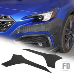 スバル WRX 2022 + ソフトカーボンバンパーライトアイブロウ両側パネル装飾ステッカー外装アクセサリー
