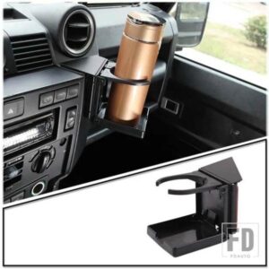 2004-2019 ランドローバーディフェンダー 90 110 黒カースタイリングサイドエアアウトレット水カップホルダー飲料カーパーツ