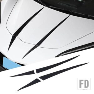 シボレーコルベット C8 スティングレイ Z51 Z06 2020-2023 PVC フロントエンジンフードトリムステッカープルフラワーフィルムカーアクセサリー