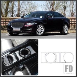 ジャガー 2008-2015 XF 2010-2019 XJ ステンレスシフトボタンフレームカバーステッカーインテリアアクセサリー